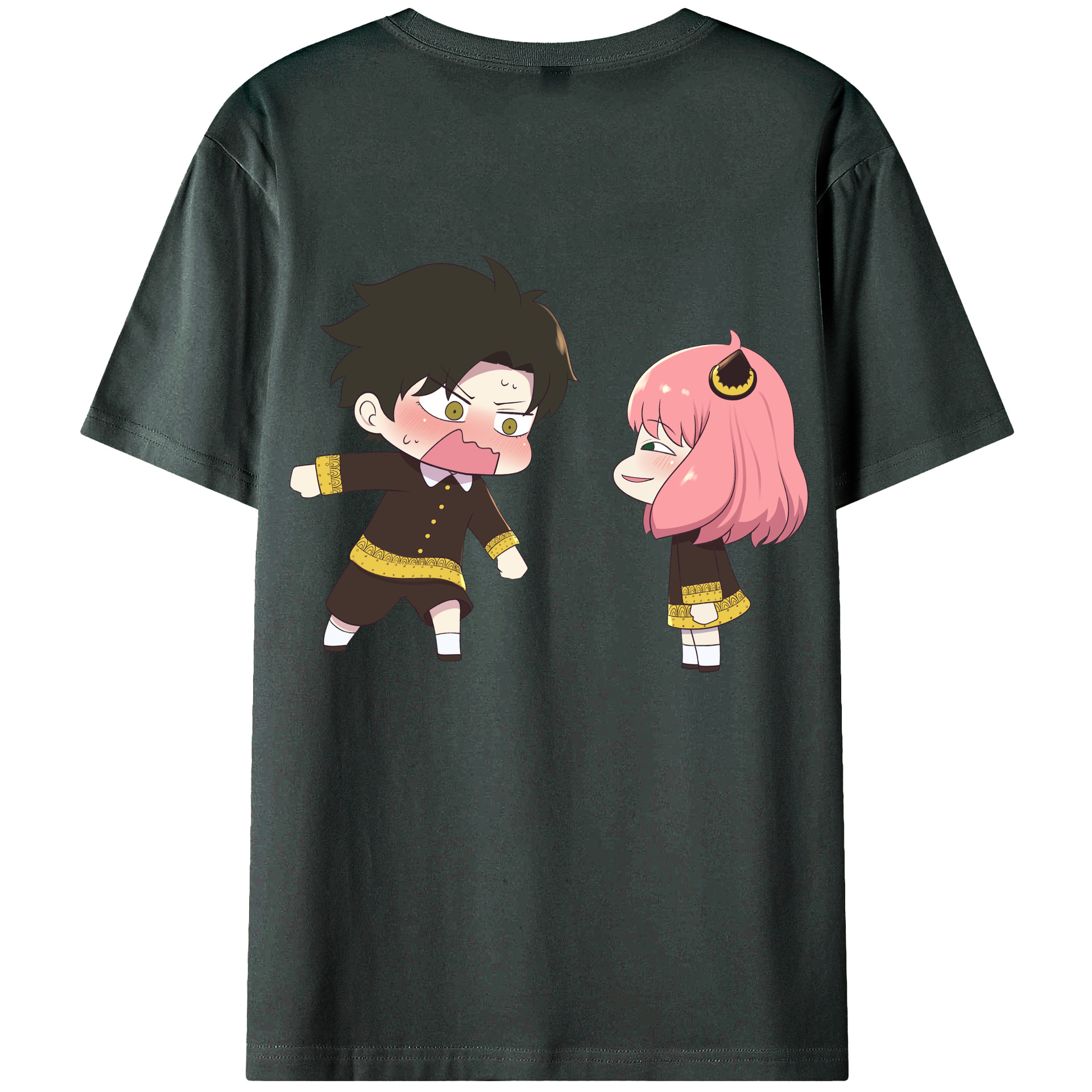 （画像用） SPY×FAMILY间谍家家酒 綿100％ メンズ半袖Tシャツ（バックプリント） 通気性